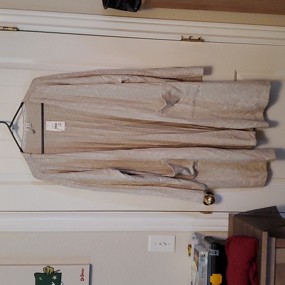 Tan long length sweater